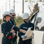 OSP construction manager coordinating fiber construction crews during an outside plant build