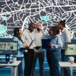 Wireless recruitment team reviewing 5G, FWA, and private network project plans
