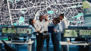 Wireless recruitment team reviewing 5G, FWA, and private network project plans