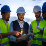 Broadband program manager reviewing fiber expansion plans with an infrastructure team