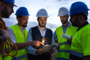 Broadband program manager reviewing fiber expansion plans with an infrastructure team