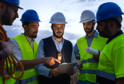 Broadband program manager reviewing fiber expansion plans with an infrastructure team