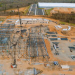 Data center construction site with electrical infrastructure for power-first AI development
