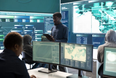 Network operations team monitoring a live broadband network