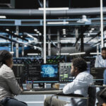 Data center NOC analyst monitoring network and infrastructure alerts