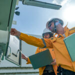 Fiber technician supporting 5G backhaul network deployment